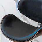 Modern Adjustable Leather Swivel Bar Stools with Backs