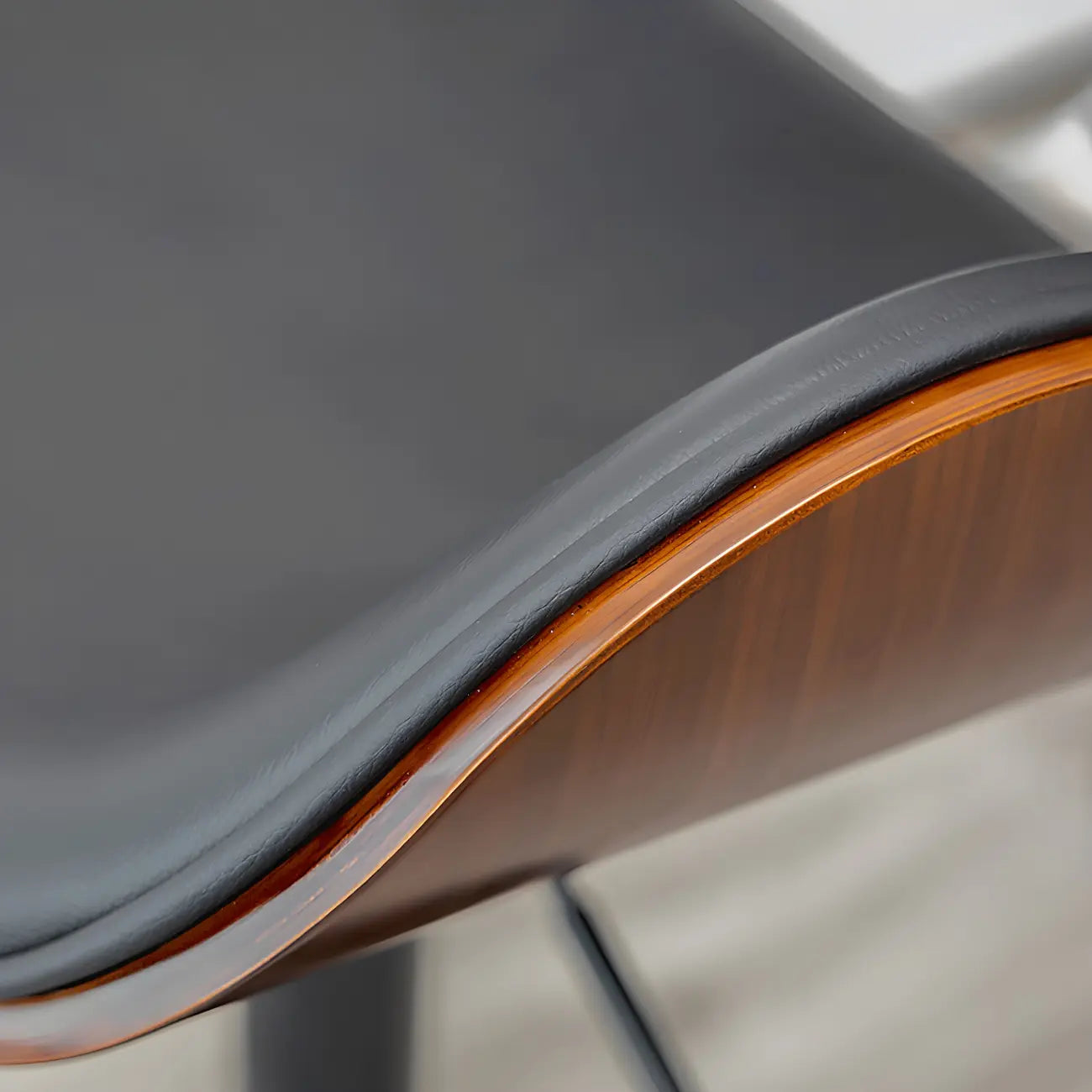 Modern Adjustable Leather Swivel Bar Stools with Backs