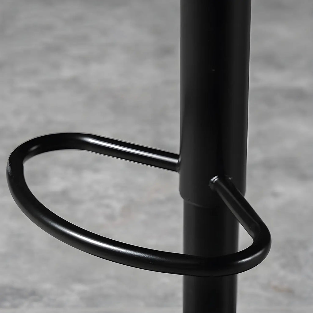 Modern Adjustable Leather Swivel Bar Stools with Backs