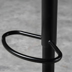 Modern Adjustable Leather Swivel Bar Stools with Backs