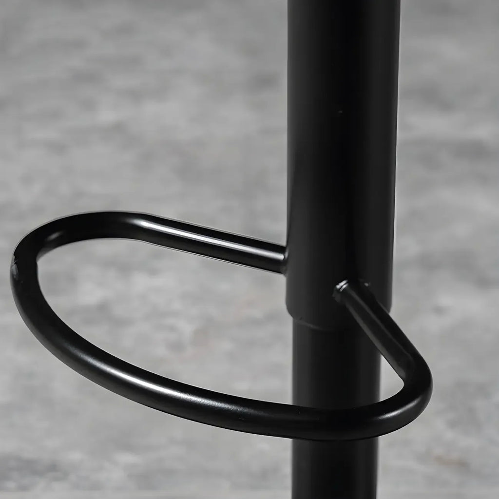 Modern Adjustable Leather Swivel Bar Stools with Backs
