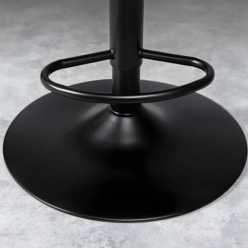 Modern Adjustable Leather Swivel Bar Stools with Backs