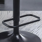 Elegant Wood Leather Red Swivel Adjustable Bar Stool