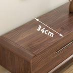 55 Brown Wood Adjustable Shelf TV Stand with Open Storage