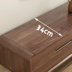 55 Brown Wood Adjustable Shelf TV Stand with Open Storage