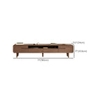 55 Brown Wood Adjustable Shelf TV Stand with Open Storage