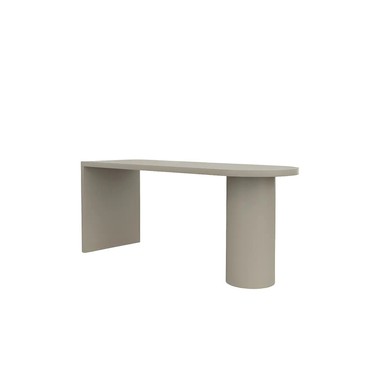 Free Form Modern Gray Bar Table with Wood Top