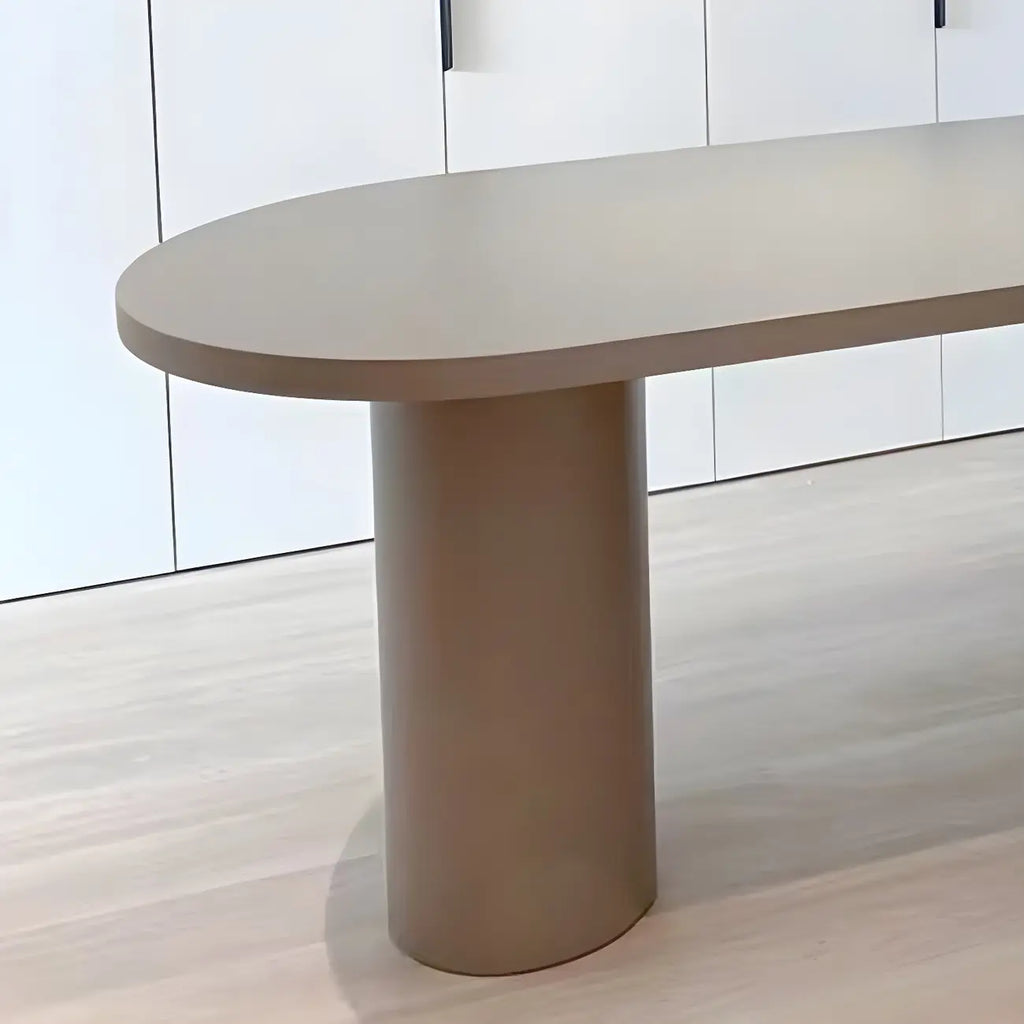 Free Form Modern Gray Bar Table with Wood Top