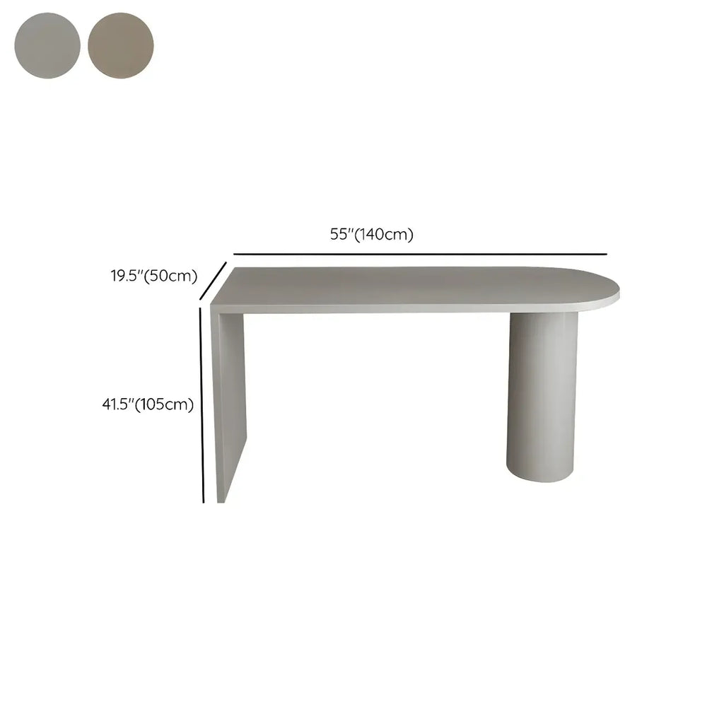 Free Form Modern Gray Bar Table with Wood Top
