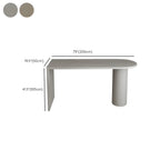 Free Form Modern Gray Bar Table with Wood Top