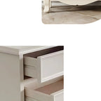 41H White Oak Wood Combo Dresser with Cabinet