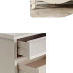 41H White Oak Wood Combo Dresser with Cabinet