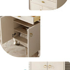 41H White Oak Wood Combo Dresser with Cabinet