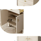 41H White Oak Wood Combo Dresser with Cabinet