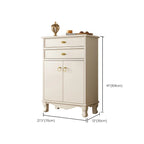 41H White Oak Wood Combo Dresser with Cabinet