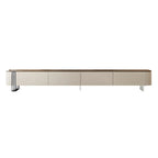71 White Modern Wood Long TV Stand with 4-Drawers Storage