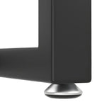 Modern Brown Wooden Iron Trestle Base Bar Table