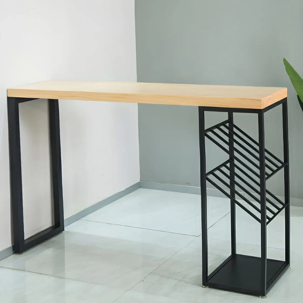 Modern Natural Pine Wood Wine Rack Bar Tables