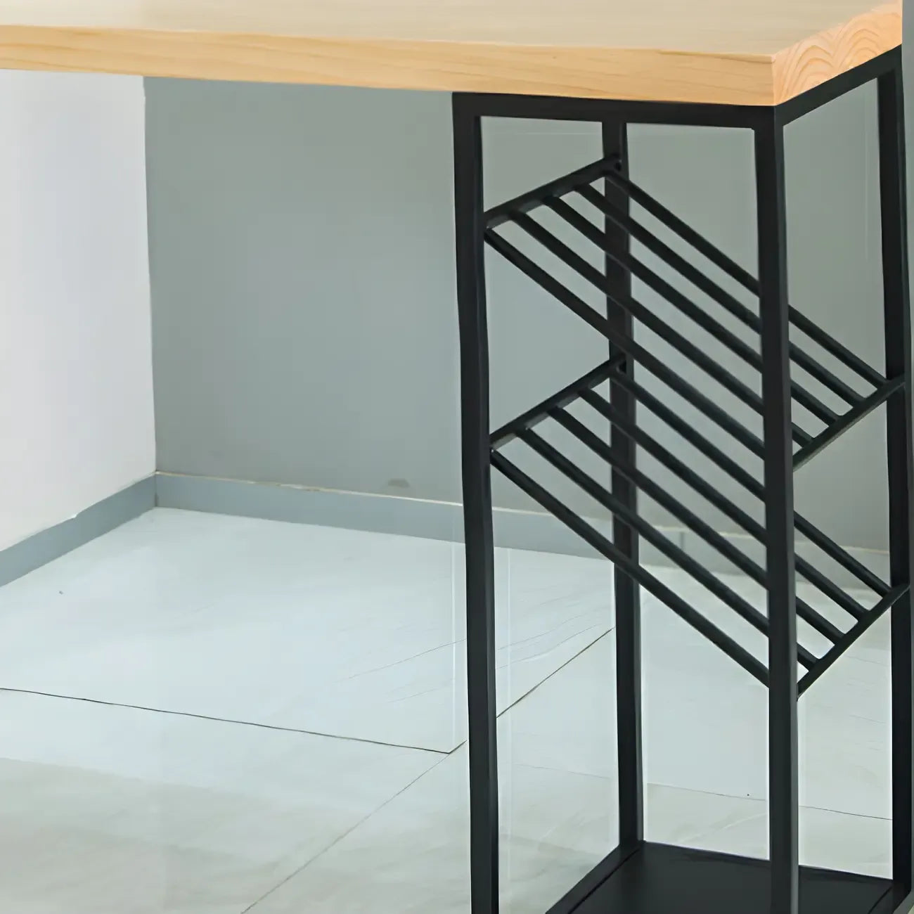 Modern Natural Pine Wood Wine Rack Bar Tables