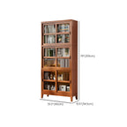 Adjustable Wood Glass Display Cabinet with Sliding Doors
