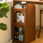 Free Form Brown Wooden Storage Bar Tables for Living Room