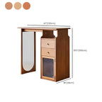 Free Form Brown Wooden Storage Bar Tables for Living Room