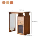Free Form Brown Wooden Storage Bar Tables for Living Room
