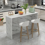 Living Room White Rectangular Wood Long Bar Table