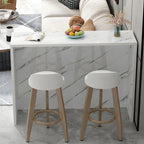 Living Room White Rectangular Wood Long Bar Table
