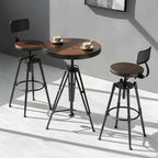 Industrial Brown Wooden Metal Adjustable Bar Tables
