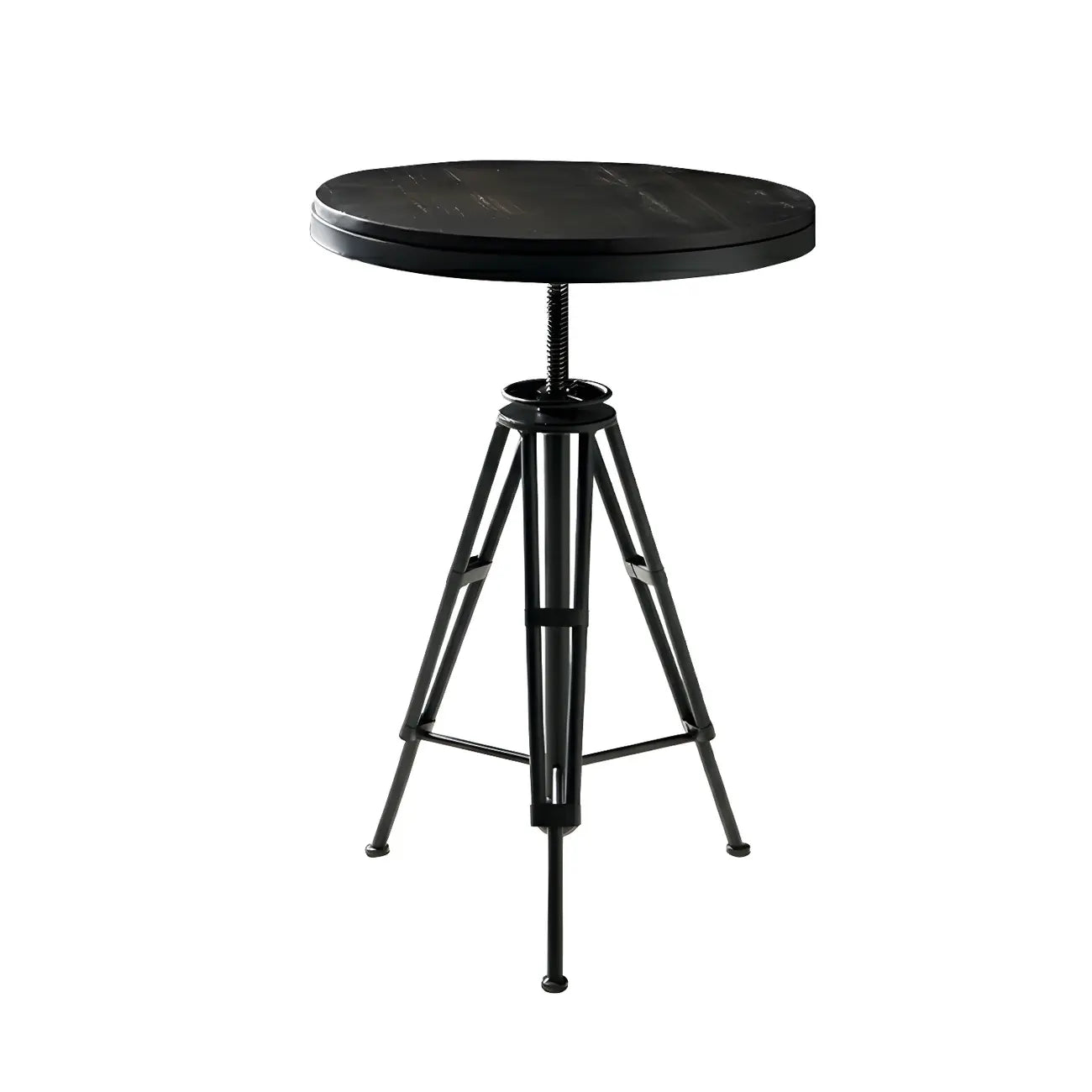 Industrial Brown Wooden Metal Adjustable Bar Tables
