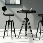 Industrial Brown Wooden Metal Adjustable Bar Tables