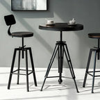 Industrial Brown Wooden Metal Adjustable Bar Tables