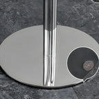 Modern Pedestal Swivel Bar Stool Adjustable Height Low Back Faux Leather