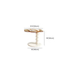 Modern White Round Wood Coffee Table with Drawer