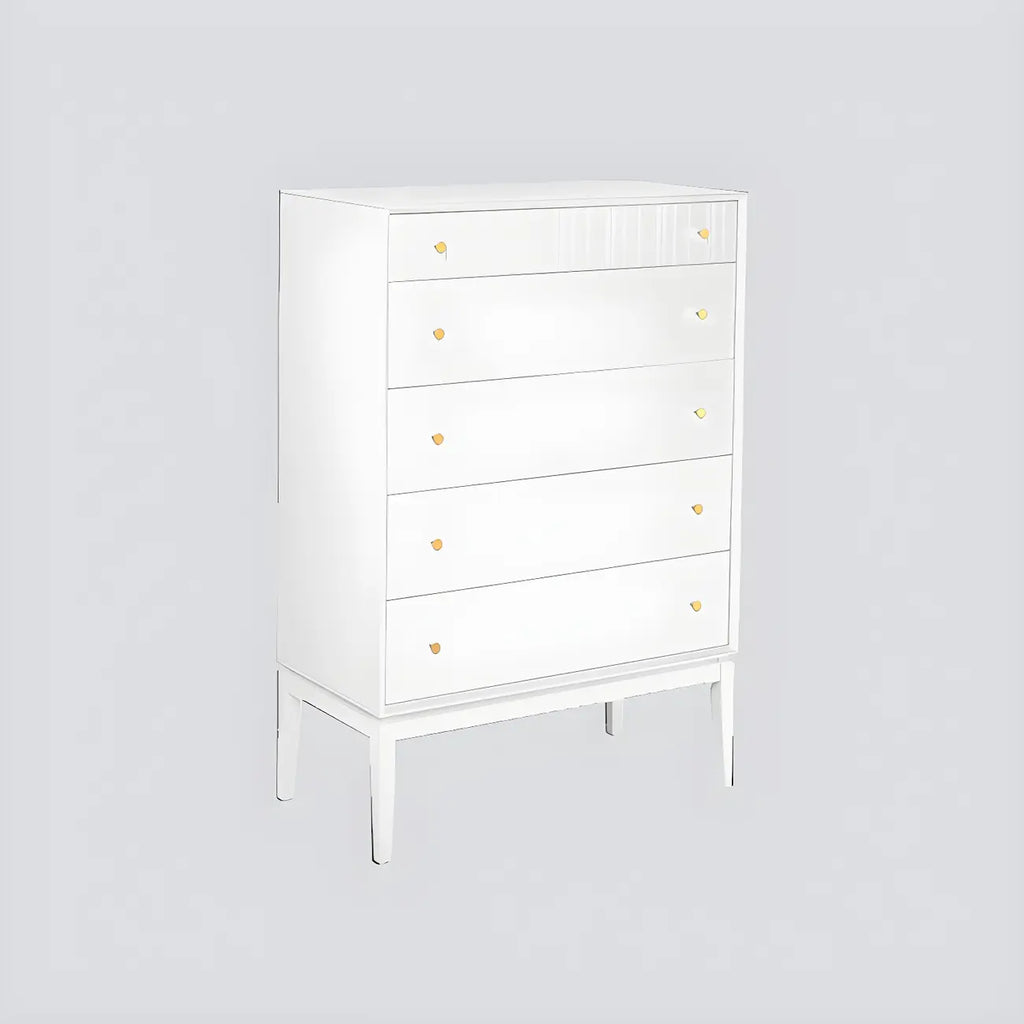 Classic Black Wooden Bachelor Chest with Drawers for Bedroom