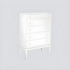 Classic Black Wooden Bachelor Chest with Drawers for Bedroom
