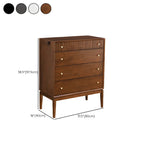 Classic Black Wooden Bachelor Chest with Drawers for Bedroom