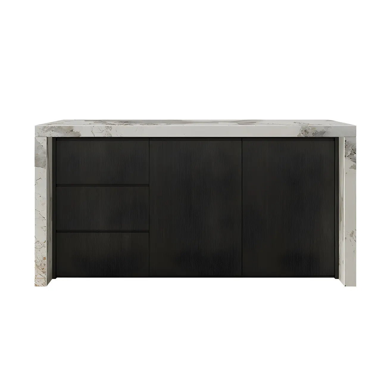 Modern Marble Top Wood Storage Bar Tables for Kitchen