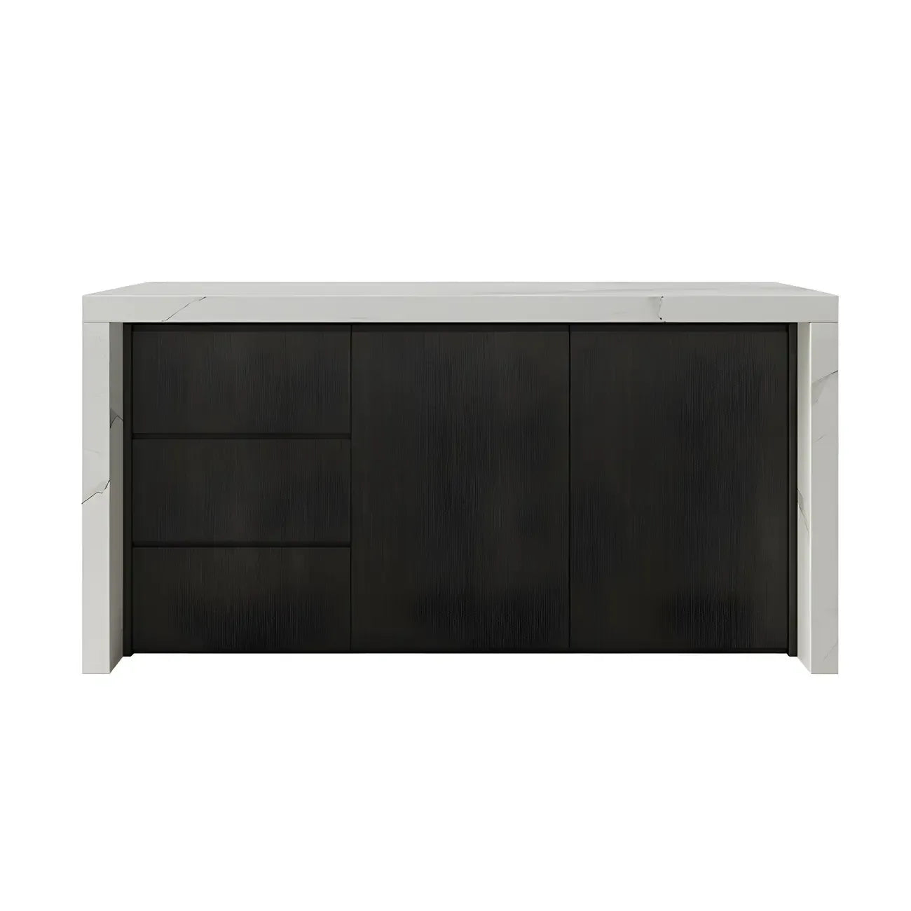 Modern Marble Top Wood Storage Bar Tables for Kitchen