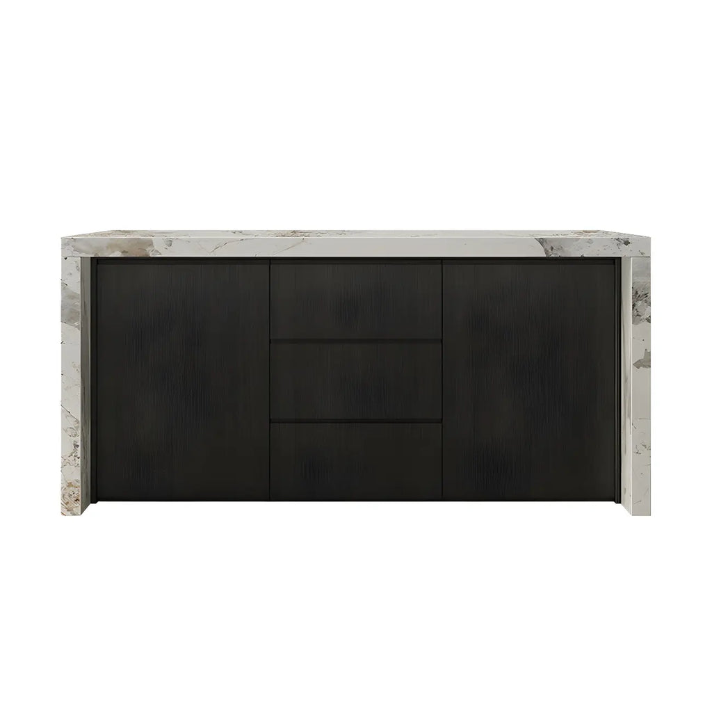 Modern Marble Top Wood Storage Bar Tables for Kitchen