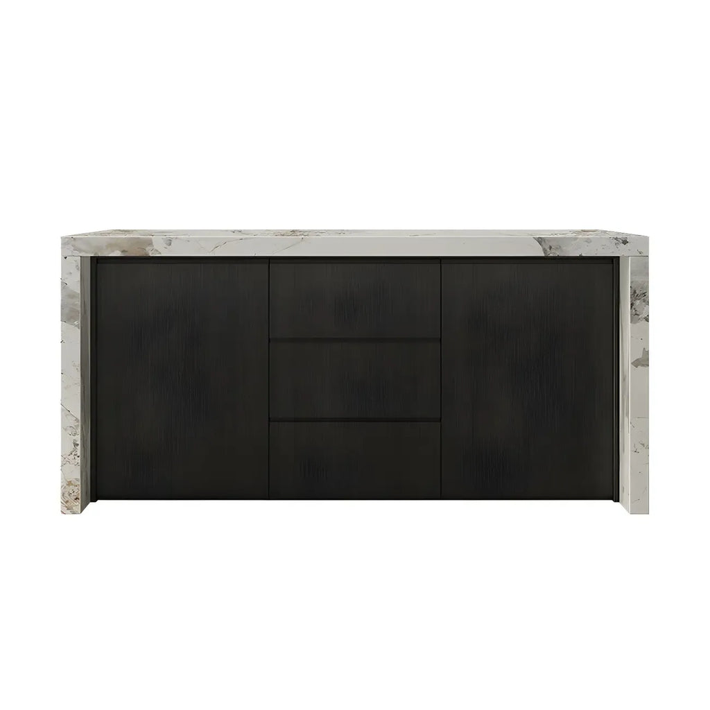 Modern Marble Top Wood Storage Bar Tables for Kitchen