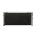 Modern Marble Top Wood Storage Bar Tables for Kitchen