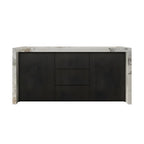 Modern Marble Top Wood Storage Bar Tables for Kitchen