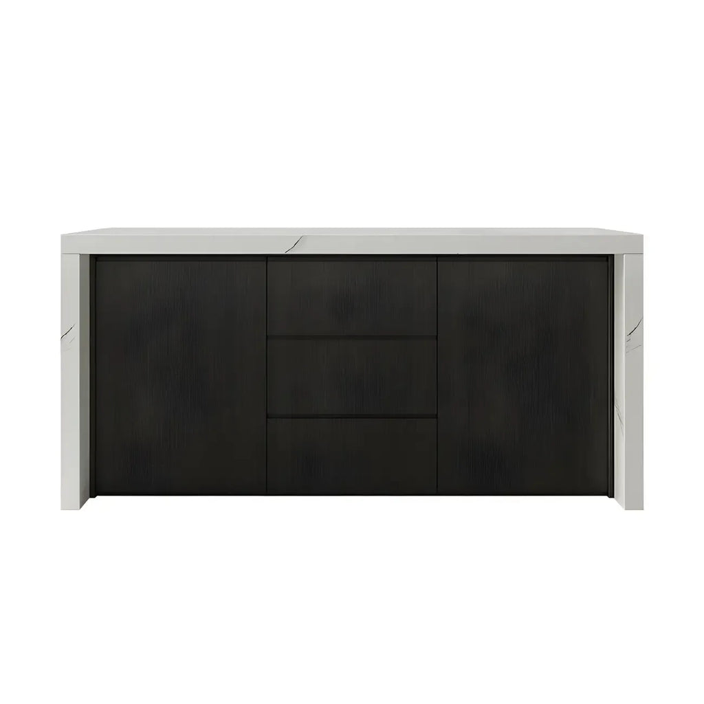 Modern Marble Top Wood Storage Bar Tables for Kitchen
