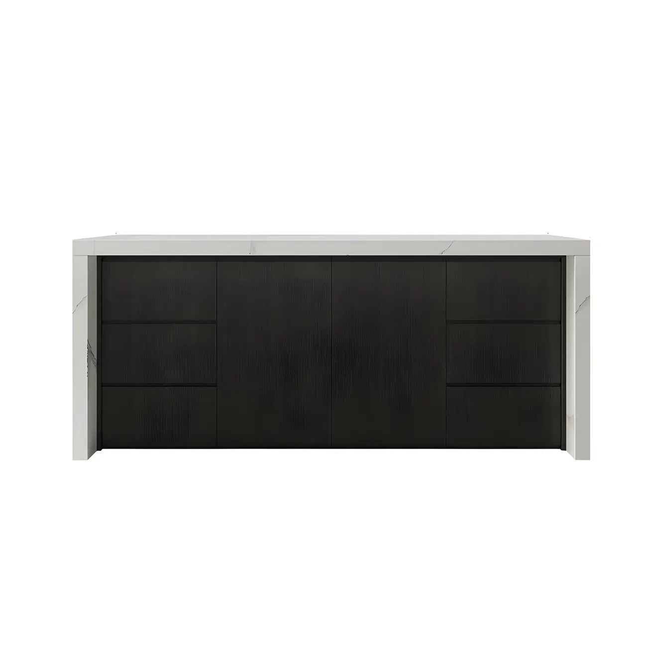 Modern Marble Top Wood Storage Bar Tables for Kitchen