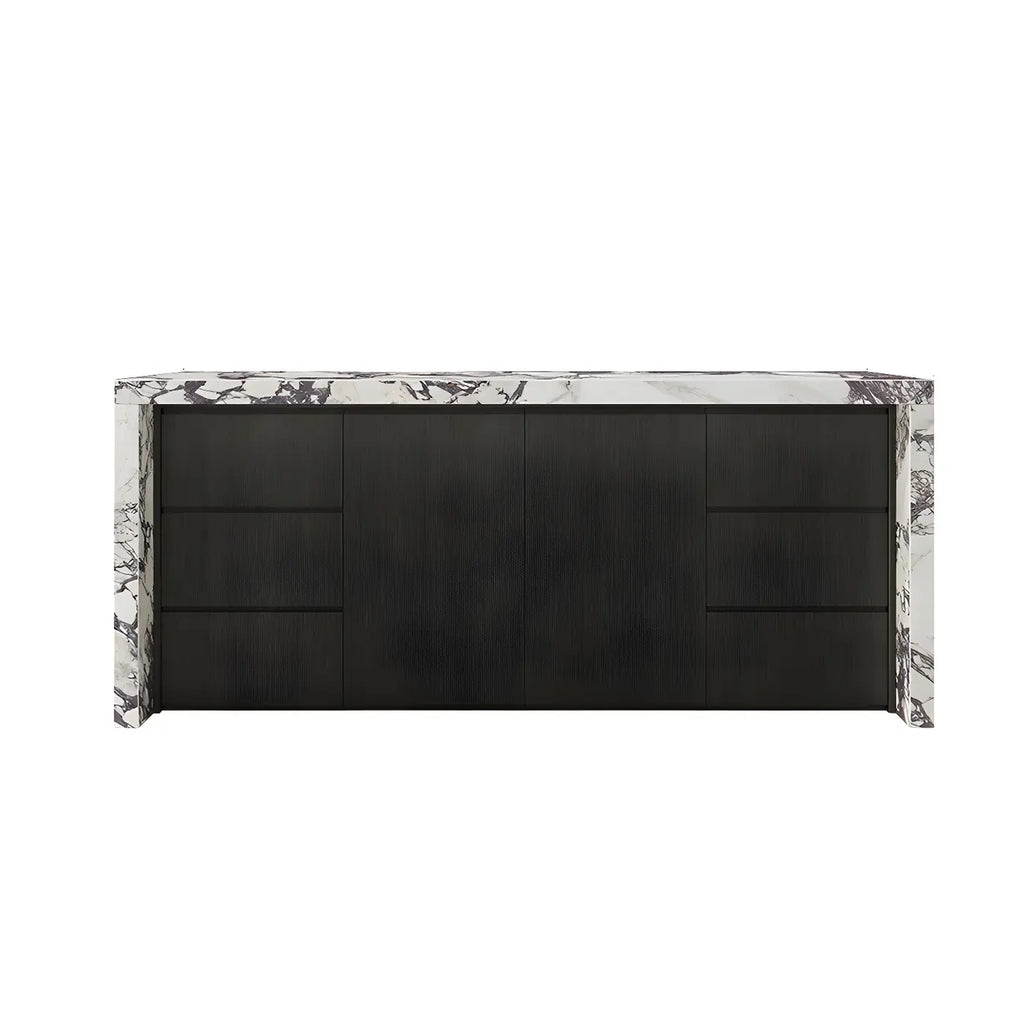 Modern Marble Top Wood Storage Bar Tables for Kitchen