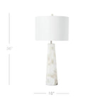 Modern Marble Alabaster Table Lamp with Linen Shade
