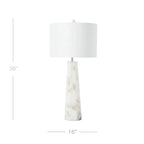 Modern Marble Alabaster Table Lamp with Linen Shade