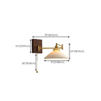 25 Vintage Bedside Swing Arm Wall Light with Pull Switch